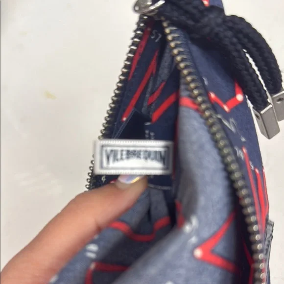 Vilebrequin Navy Blue “Mon Papa” Galaxy Red Limit Edition Pouch
